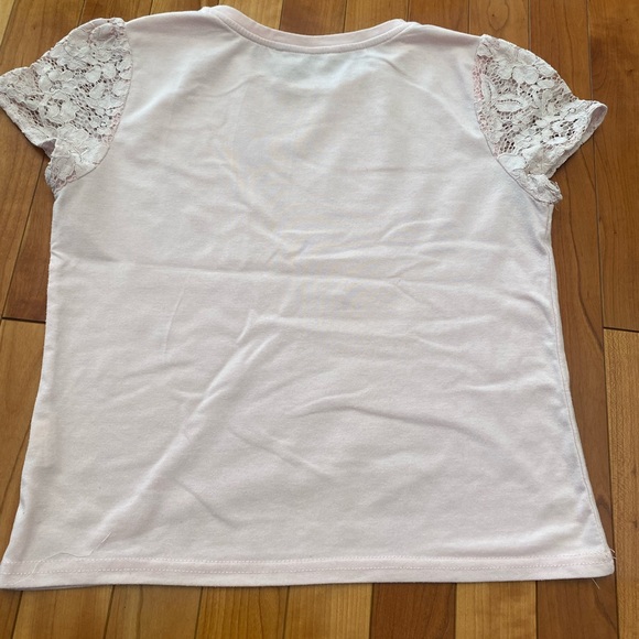 Pink lace sleeve top 8-10 - Picture 4 of 12